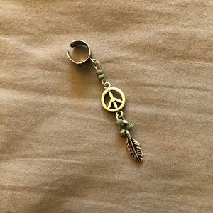 Peace Sign Earring Cuff